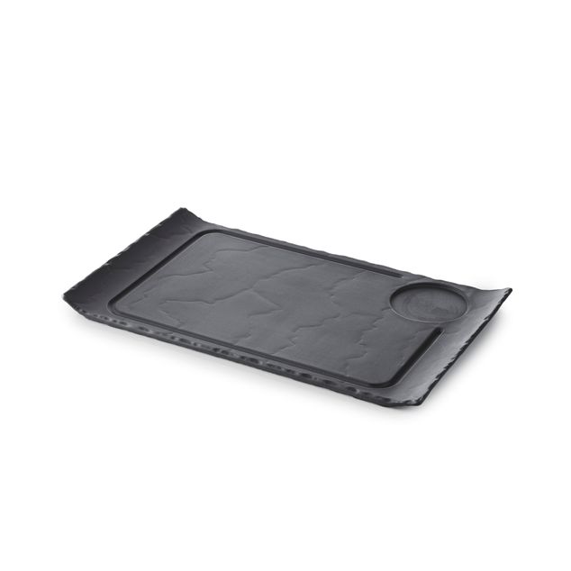 Basalt Burger Tallerken Curved Edges 33 Matt Slate Style