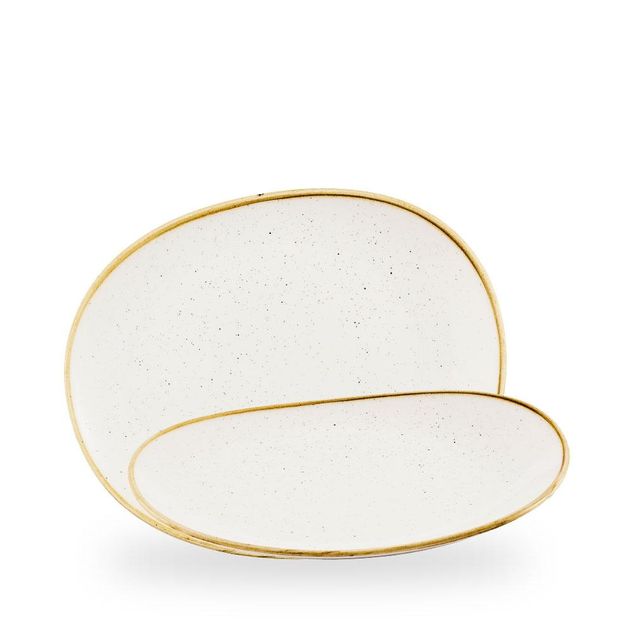 Stonecast Barley White / Opal Organic Plate  / 28cm