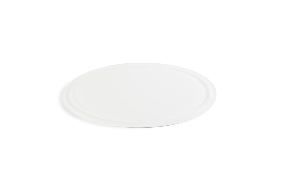 Rund Fat 30cm W/Groove For Cloche Nacryl White