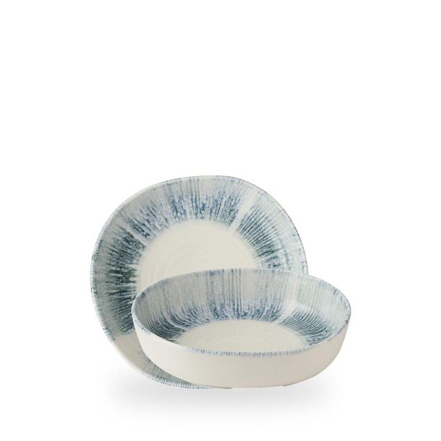 Lyra Blue Organic Walled Bowl 20cm