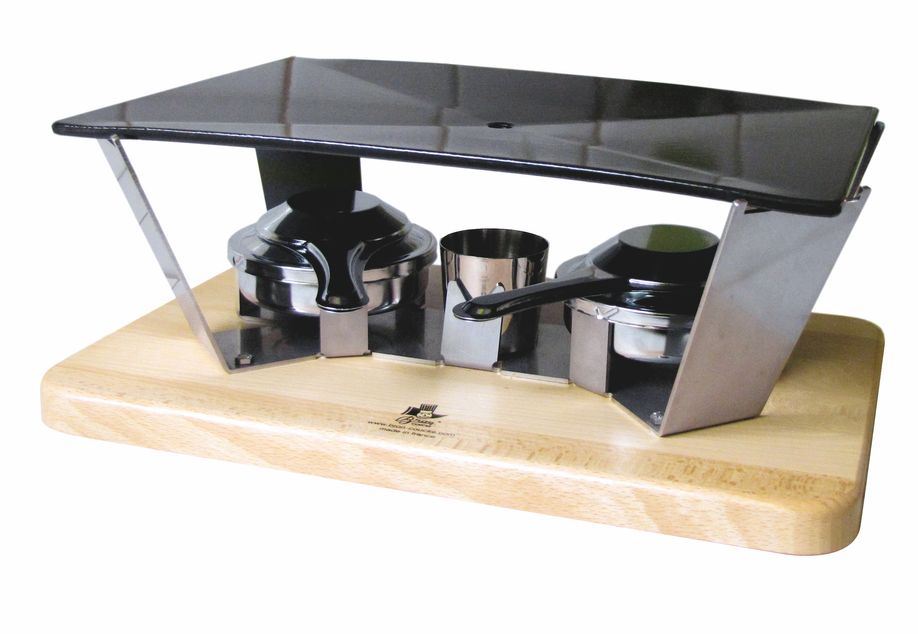 Louis Tellier (Bron Coucke) Planchetta 4 servings - wooden base
