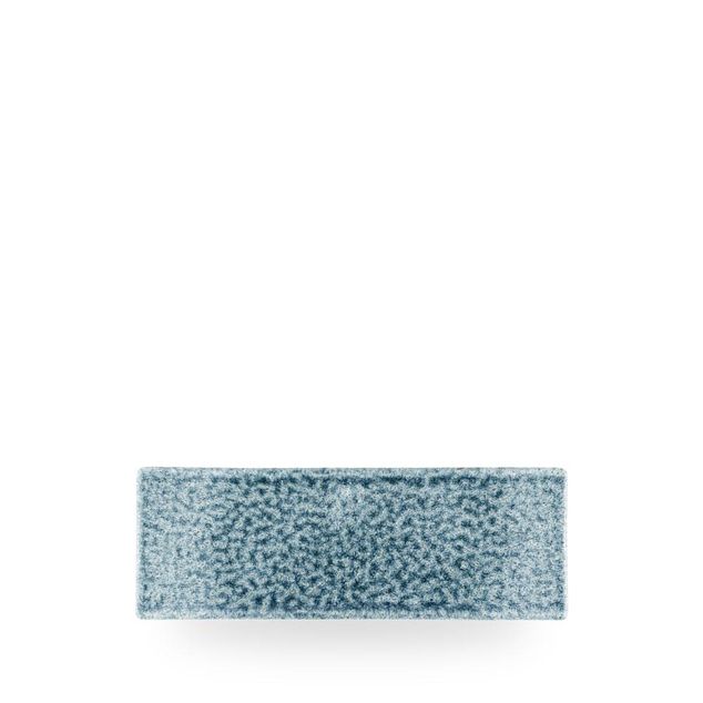 Raku Topaz Blue Oblong Plate 24.7 x 8.8cm
