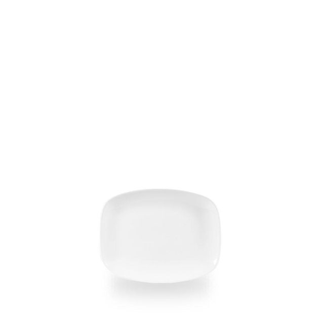 White Oblong Chefs Tallerken 15.4 X 12.6Cm