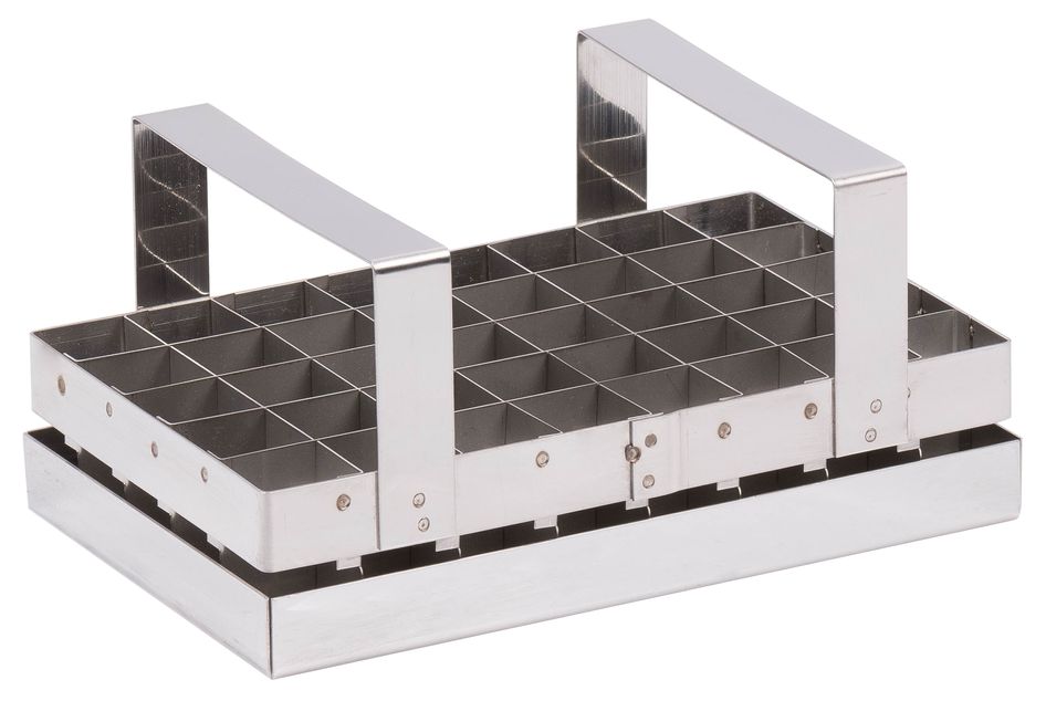 GOBEL St/st pastry cutter with handle for brownies - 40 pcs 25 x 25 mm - 200 x 125 x 95