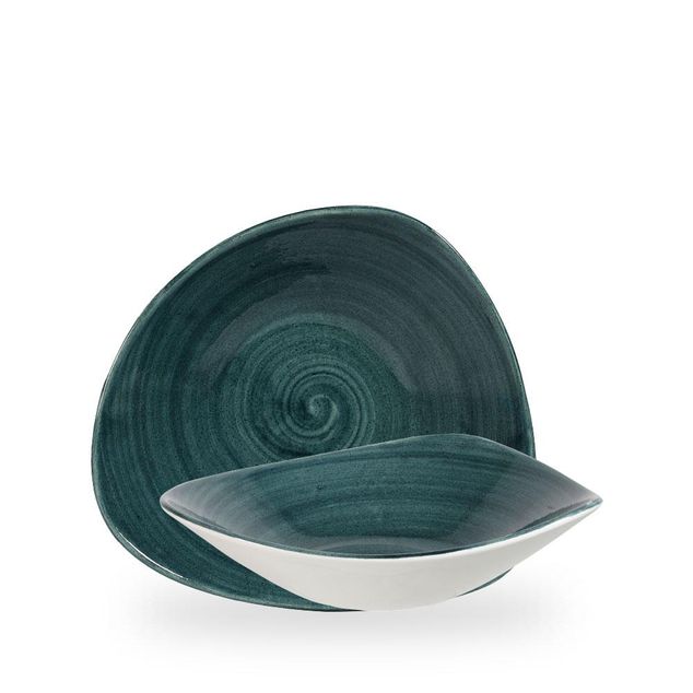 Stonecast Patina Rustic Teal Lotus Bolle 23.5Cm