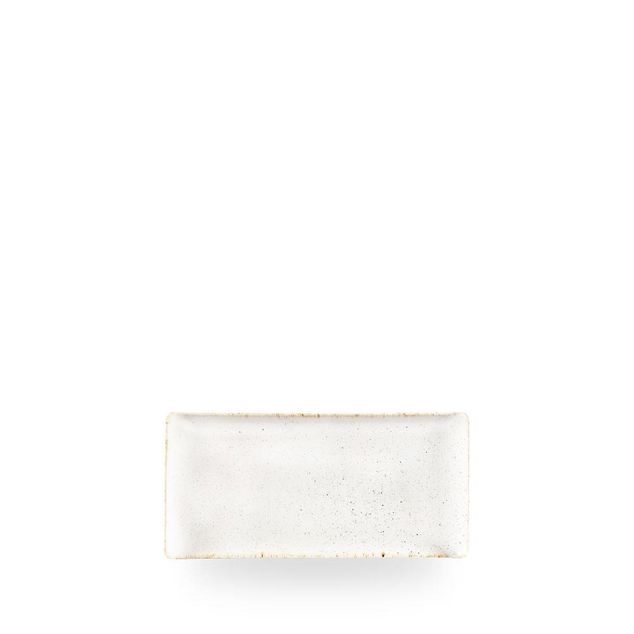 Stonecast Hints Barley White Rectangle Buffet Fat 30 X 14.5Cm