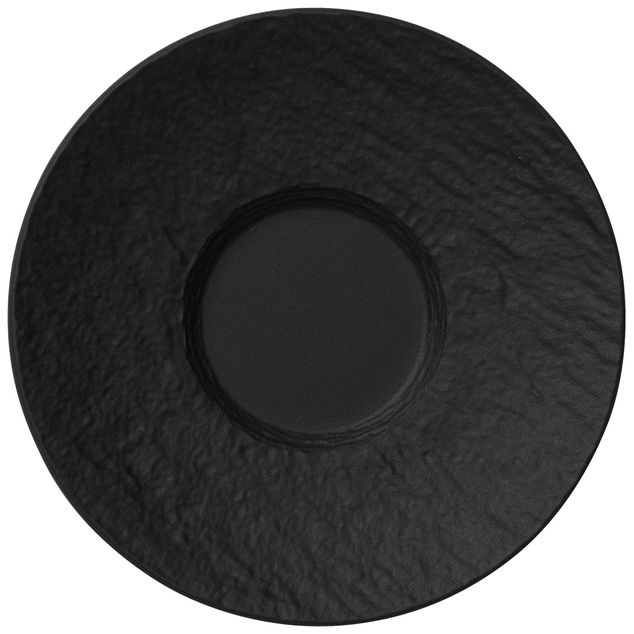 The Rock Black Shale Saucer 120x120x20mm