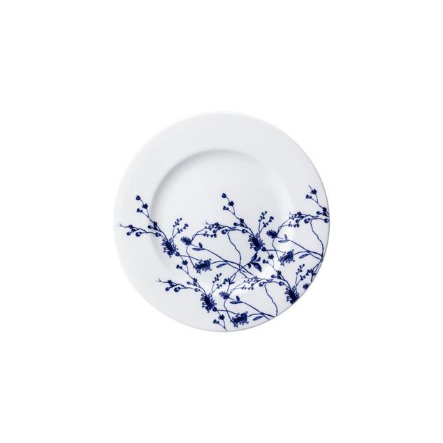 BLUE BOTANICALS Plate flat with rim - Ø21cm - H:15cm