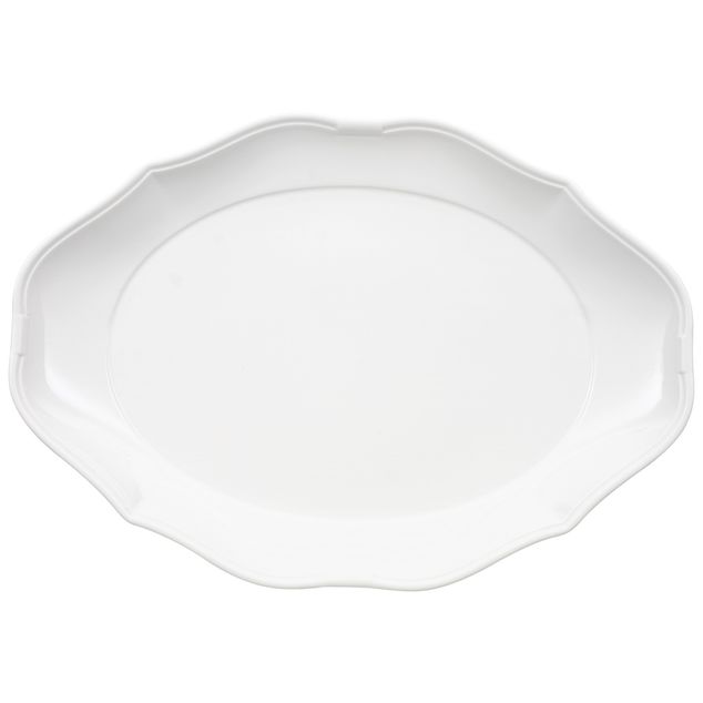La Scala white Oval flat plate 300x230mm