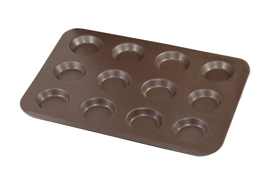 GOBEL Non-stick 12-cup tartlet pan - 320 x 245 x 10 mm - Cavities Ø55 mm
