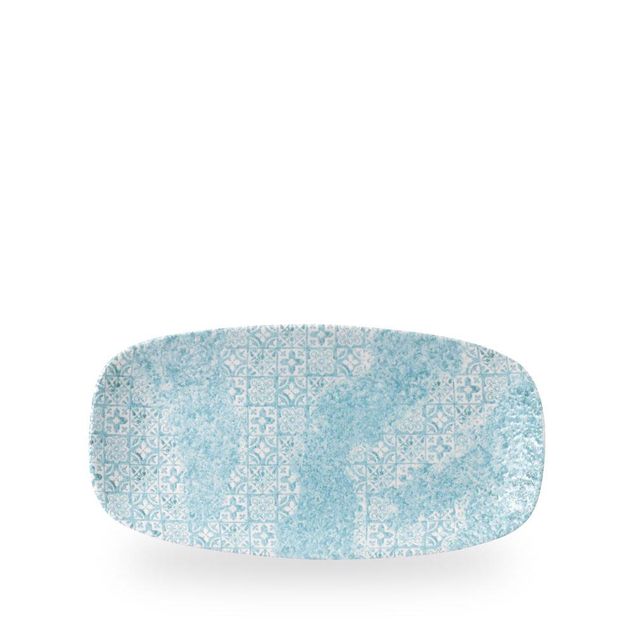 Aquamarine Med Tiles Chefs Oblong Tallerken 29.8 X 15.3Cm