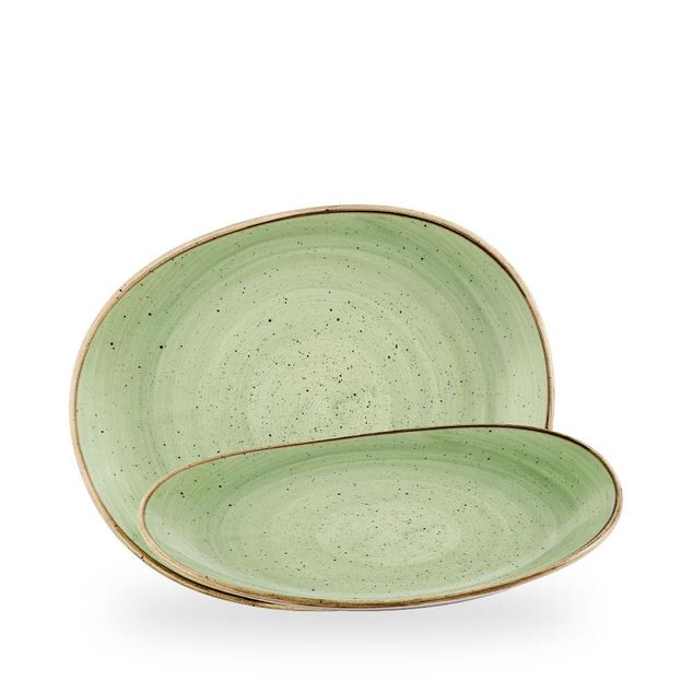 Stonecast Sage Green / Opal Organic Plate  / 28cm
