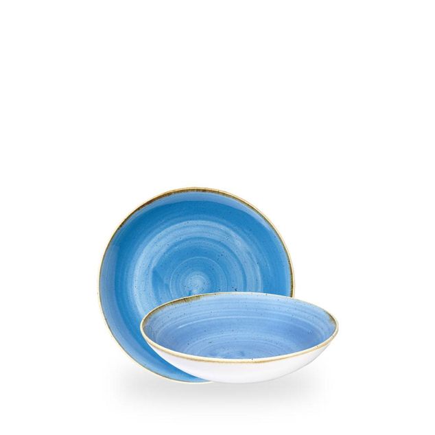 Stonecast Cornflower Blue Coupe Bolle 18.2Cm