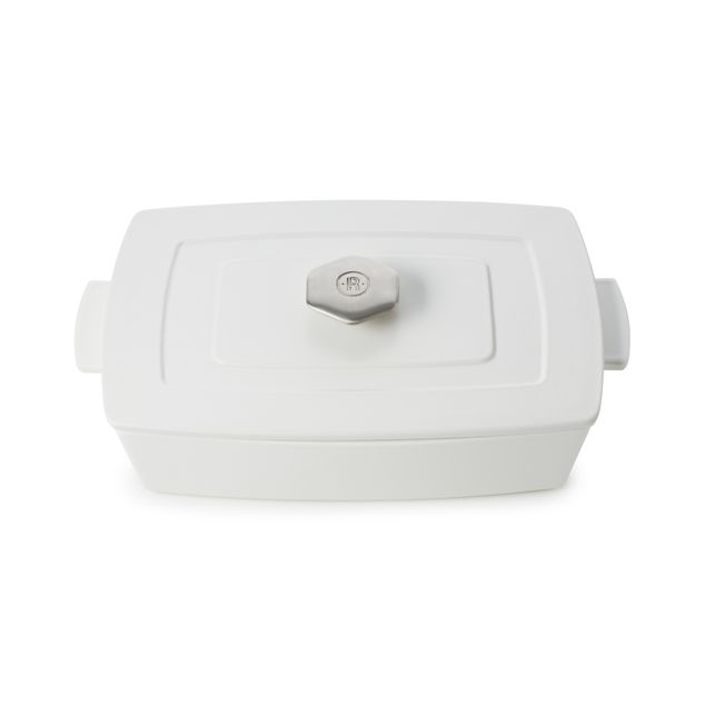 Revolution 2 Rect Ildfast Med Lokk 30Cm Satin-White Induction
