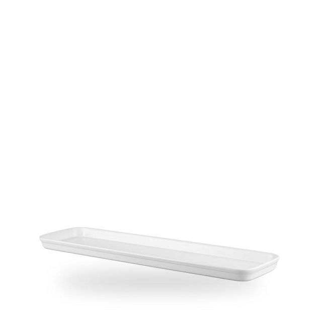 White Cookware Flat Counterserve 53 X 15 X 2.5Cm