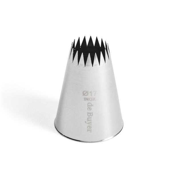 Petit Fours Stjerne Tyll / Rf Stål / Ø17mm / 18 teeth