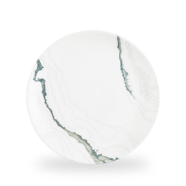 Inked Tide Accents Green / Evolve Coupe Plate  / 28.8cm