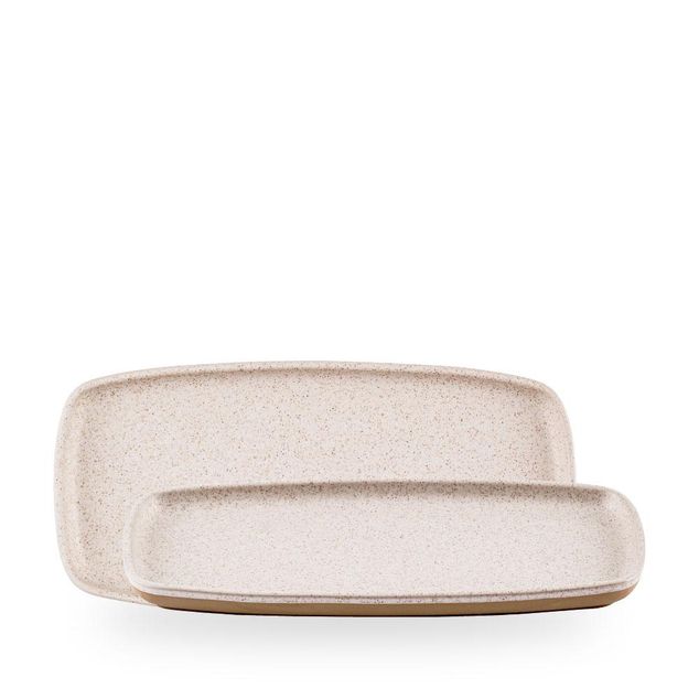 Emerge Speckled White / Rectangular Plate  / 30 x 14.7cm