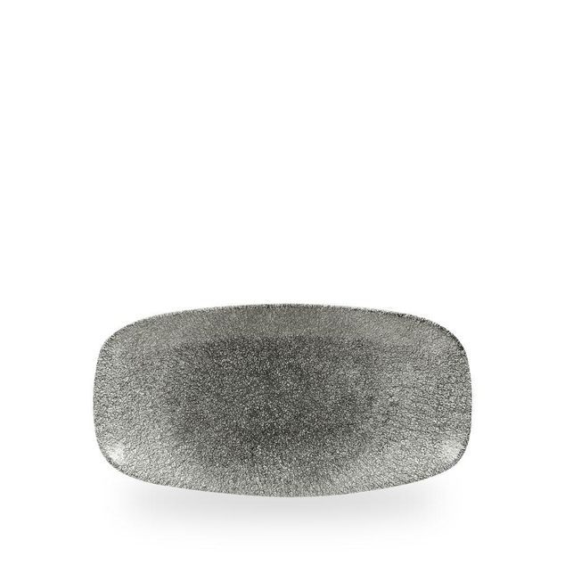 Raku Quartz Black Chefs Oblong Tallerken 26.9 X 12.7Cm