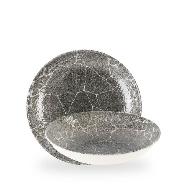 Kintsugi Reverse Quartz Black Evolve Coupe Bowl 24,8cm 113,6cl