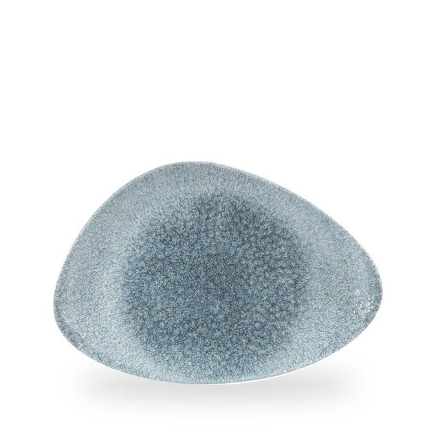 Raku Topaz Blue Triangle Chefs Tallerken 30.4 X 20.5Cm