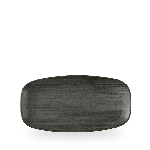 Stonecast Raw Black Chefs Oblong Plate 15.3cm