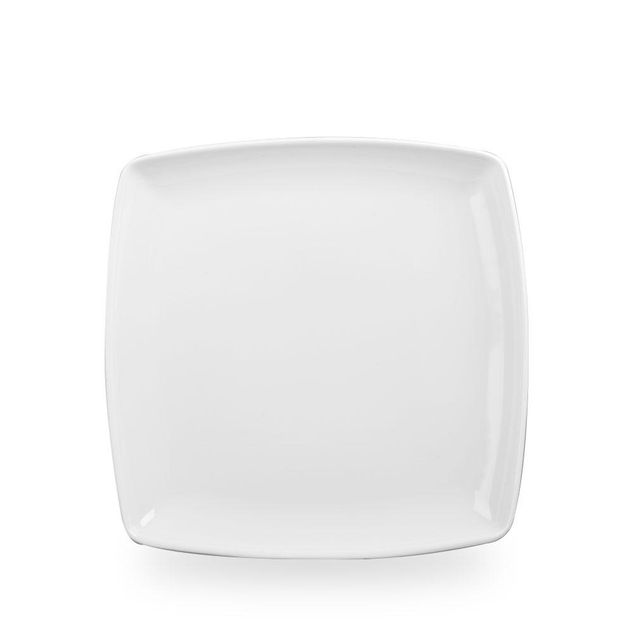 White Dyp Kvadrat Tallerken 26.8Cm
