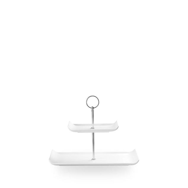 Alchemy Balance White Two Tier Tallerken Tower Top Tallerken 17 X 10Cm