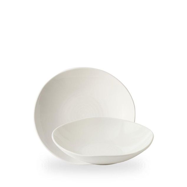 White Natural Bowl 22cm H: 5cm 75cl