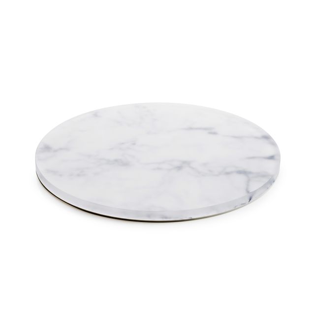 En Scene Round Tray 20Cm Nacryl White Marble