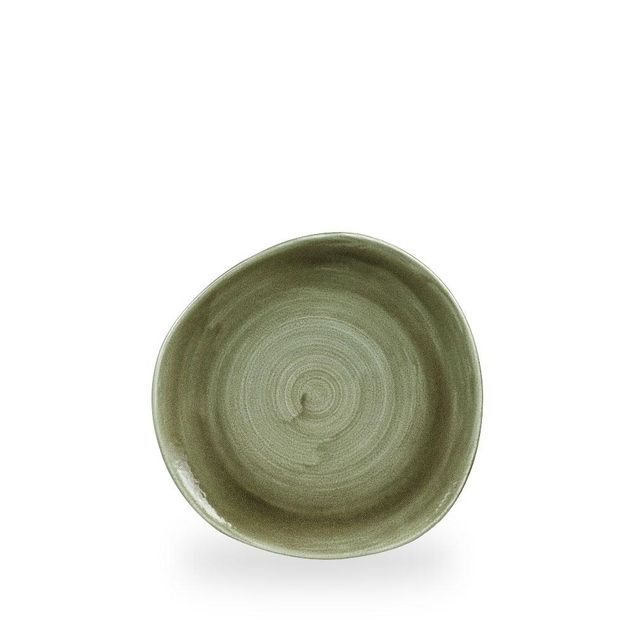 Stonecast Patina Burnished Green Rund Trace Tallerken 21Cm