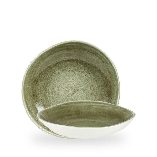 Stonecast Patina Burnished Green Rund Trace Bolle 25.3Cm