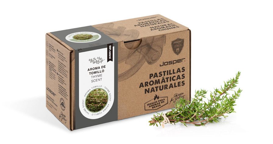 Josper Naturlige Aromatiske Røyketabletter / 48 stk / Timian (Tomillo)
