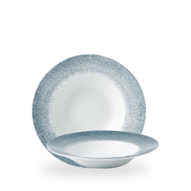 Raku Topaz Blue Profile Wide Rim Bolle Med 24Cm
