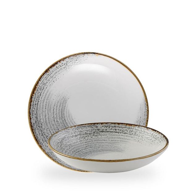 Homespun Accents Jasper Grey Evolve Coupe Bolle 24.8Cm