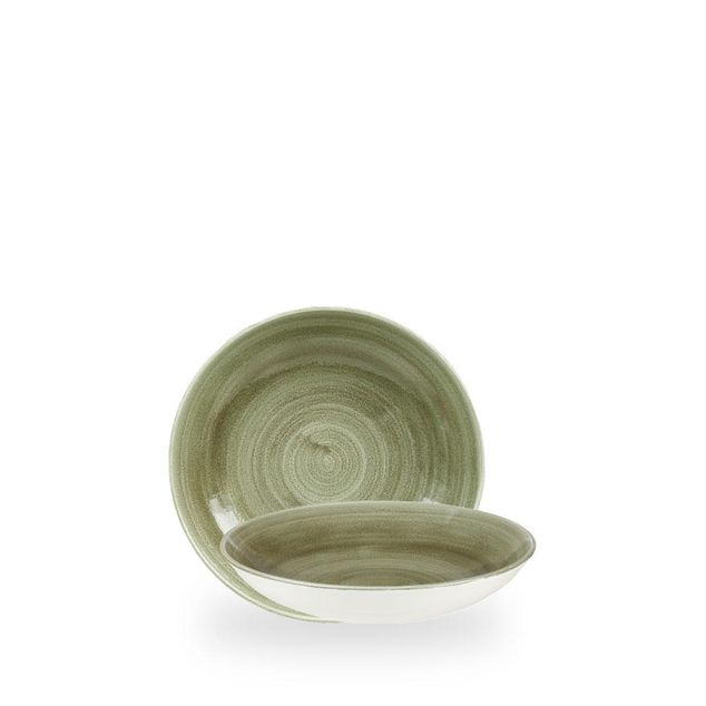 Stonecast Patina Burnished Green Evolve Coupe Bolle 18.2Cm