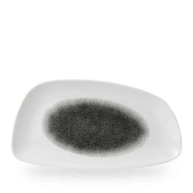 Raku Quartz Black Chefs Geo Tallerken 35 X 18.5Cm