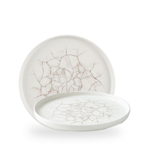 Studio Prints Kintsugi Agate Grey Walled Tallerken 26Cm