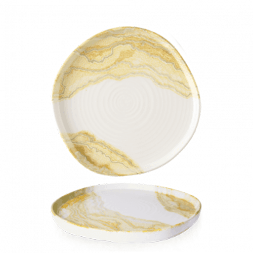 Tide Gold Organic Walled Plate 25cm H:2cm