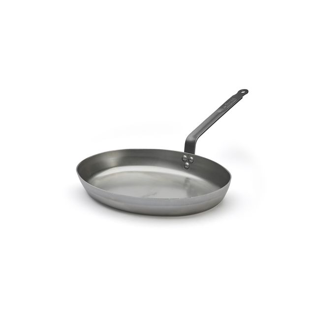 Oval Fish Frying Pan - Handle On The Side