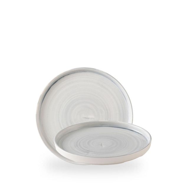 Stonecast Canvas Grey Walled Plate 21cm
