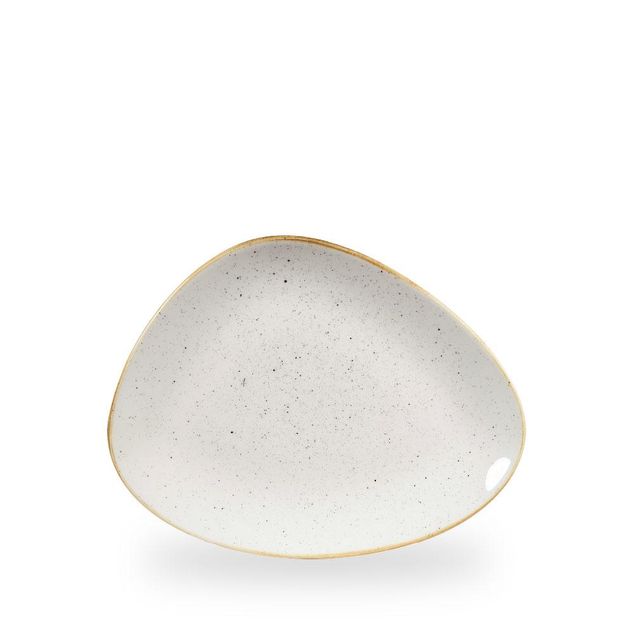 Stonecast Barley White Triangle Chefs Tallerken 26.5 X 20.5Cm