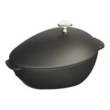 Oval Blåskjell Gryte 25Cm Sort 2L