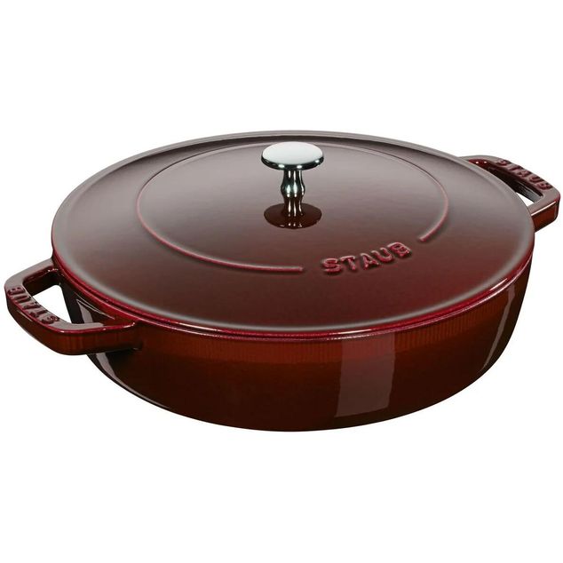 Staub Braisers Sautepanne 28cm 3.7L Grenadine Red Cast Iron,round