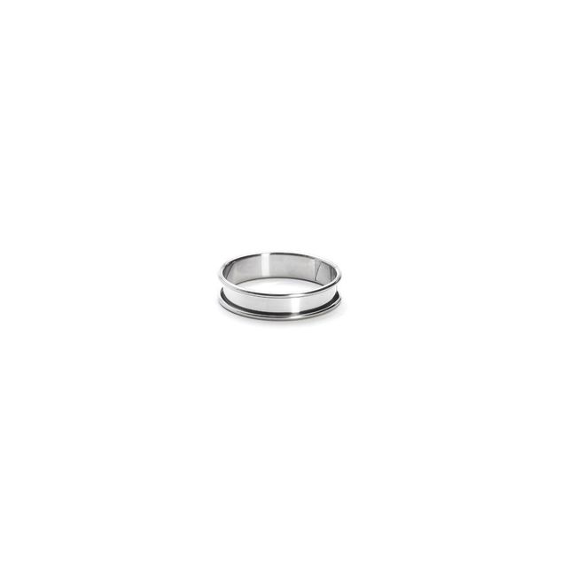 St. Steel Tart Ring, Rolled Edge 7Cm Ht 2Cm