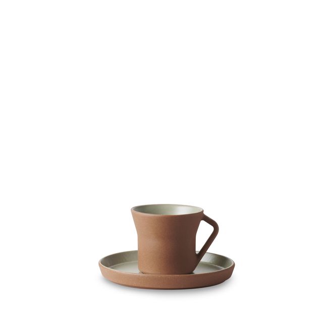 CONTRE JOUR Espresso Cup And Saucer Almond green