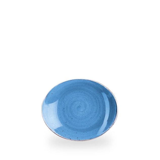 Stonecast Cornflower Blue Oval Tallerken 19.2 X 16Cm