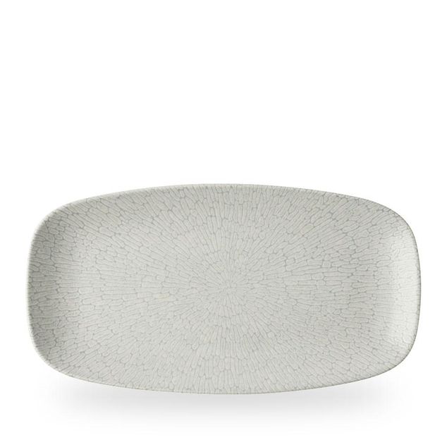 Delta Grey Oblong Plate 35.5 x 18.9cm