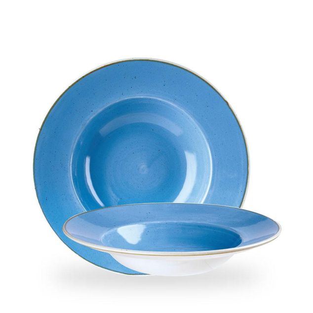 Stonecast Cornflower Blue Profile Wide Rim Bolle Large 28Cm
