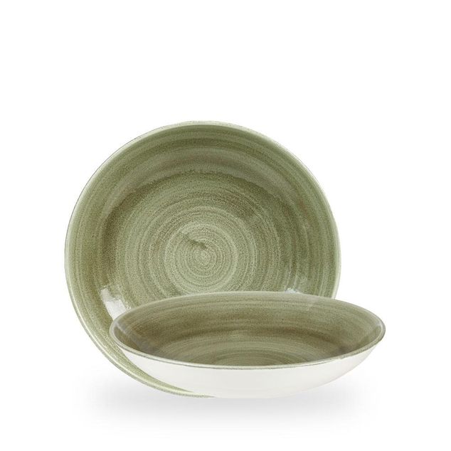 Stonecast Patina Burnished Green Evolve Coupe Bolle 24.8Cm